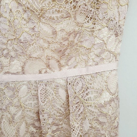 Anthropologie BHLDN Jenny Yoo Beckett Floral Lace Sheath Dress Women's Size 0 - Picture 5 of 11